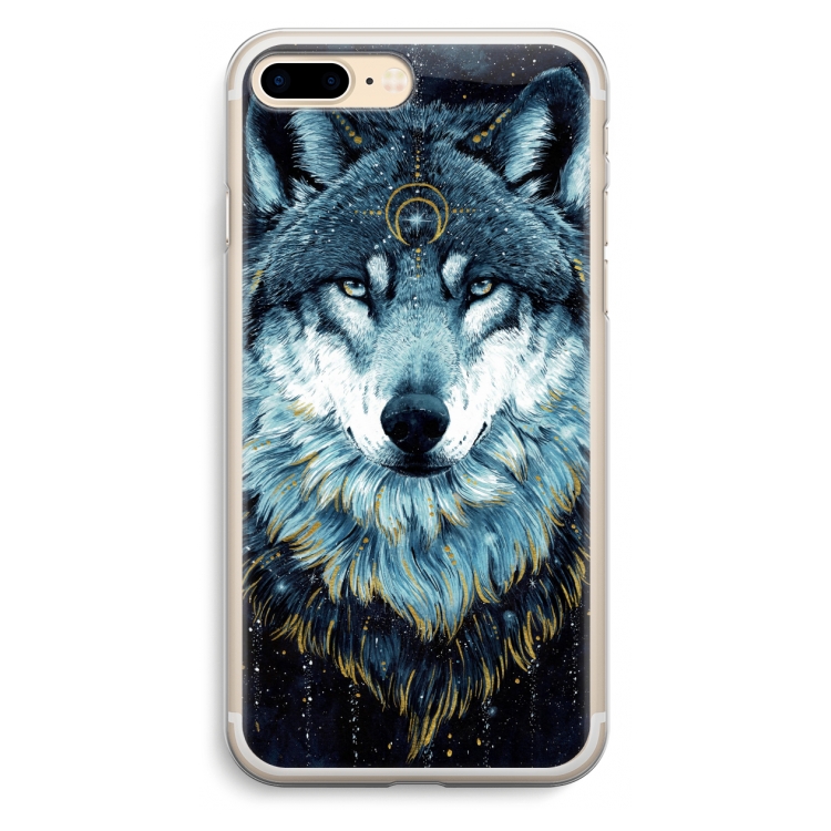 Darkness Wolf: iPhone 7 Plus Transparant Hoesje