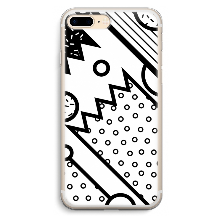 Pop Art #4: iPhone 7 Plus Transparant Hoesje