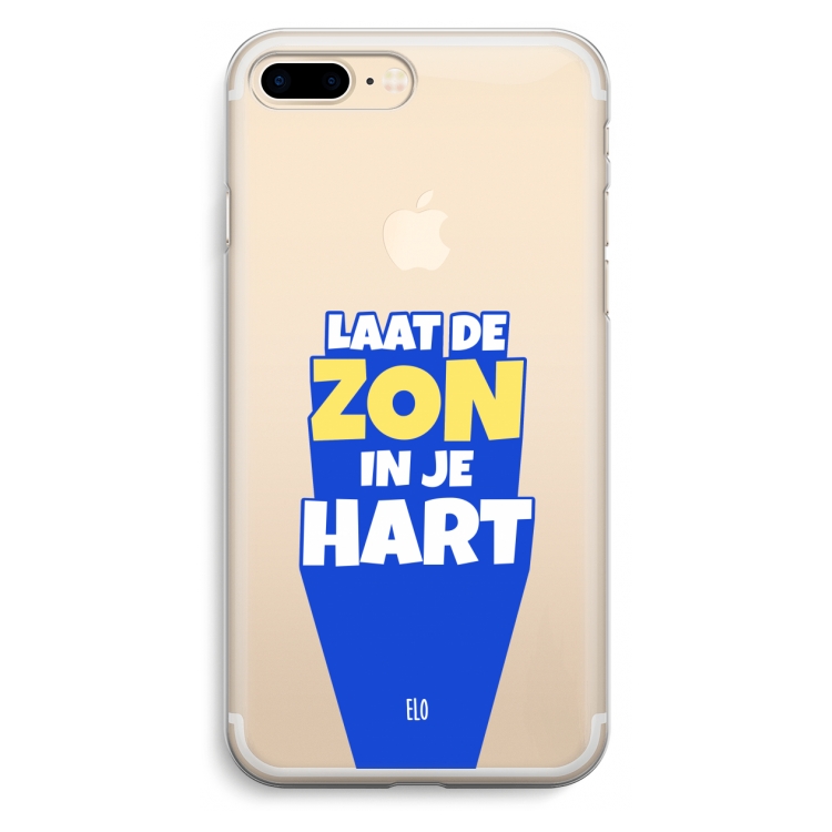 Laat de zon in je hart: iPhone 7 Plus Transparant Hoesje