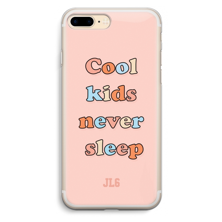 Cool Kids Never Sleep: iPhone 7 Plus Transparant Hoesje