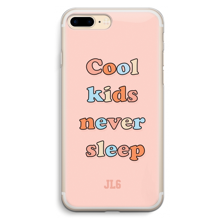 Cool Kids Never Sleep: iPhone 7 Plus Transparant Hoesje