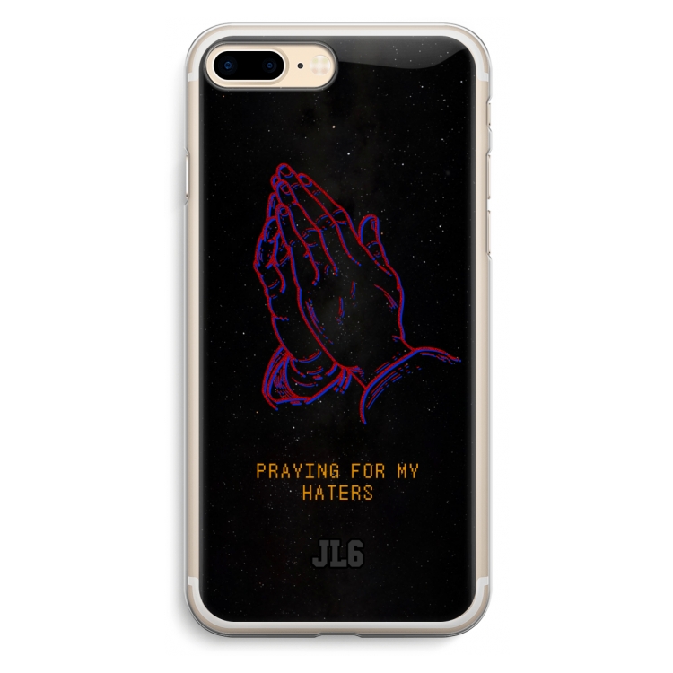 Praying For My Haters: iPhone 7 Plus Transparant Hoesje