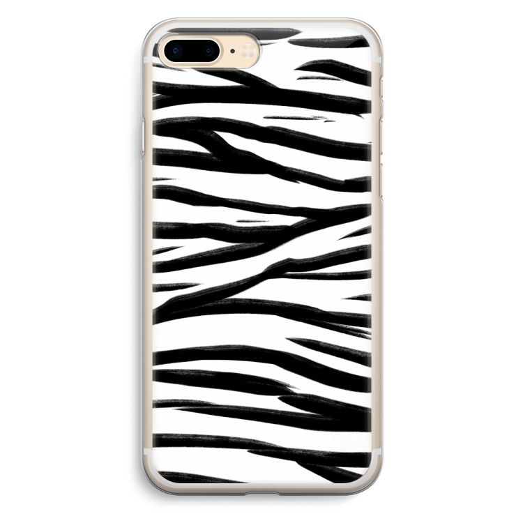 Zebra pattern: iPhone 7 Plus Transparant Hoesje