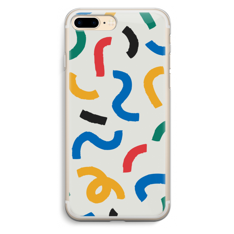 Illustratieve pop 2: iPhone 7 Plus Transparant Hoesje