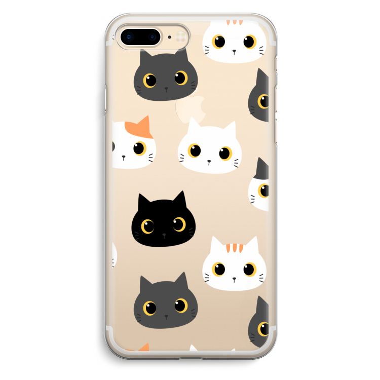 Katten: iPhone 7 Plus Transparant Hoesje
