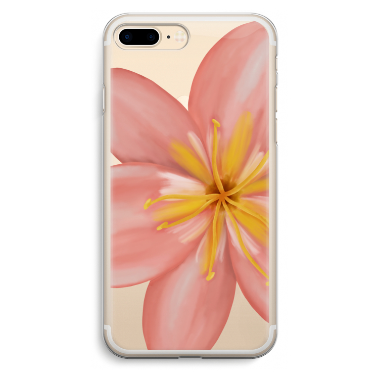 Pink Ellila Flower: iPhone 7 Plus Transparant Hoesje
