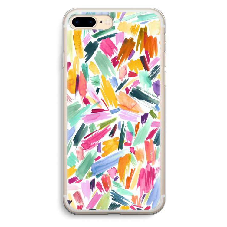 Watercolor Brushstrokes: iPhone 7 Plus Transparant Hoesje