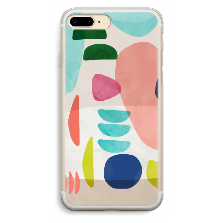 Bold Rounded Shapes: iPhone 7 Plus Transparant Hoesje