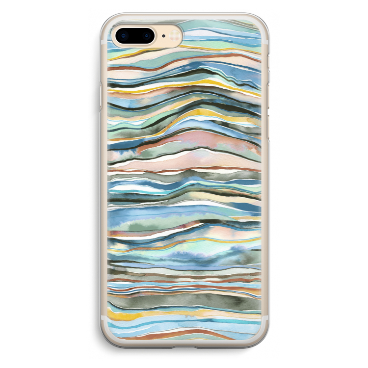 Watercolor Agate: iPhone 7 Plus Transparant Hoesje