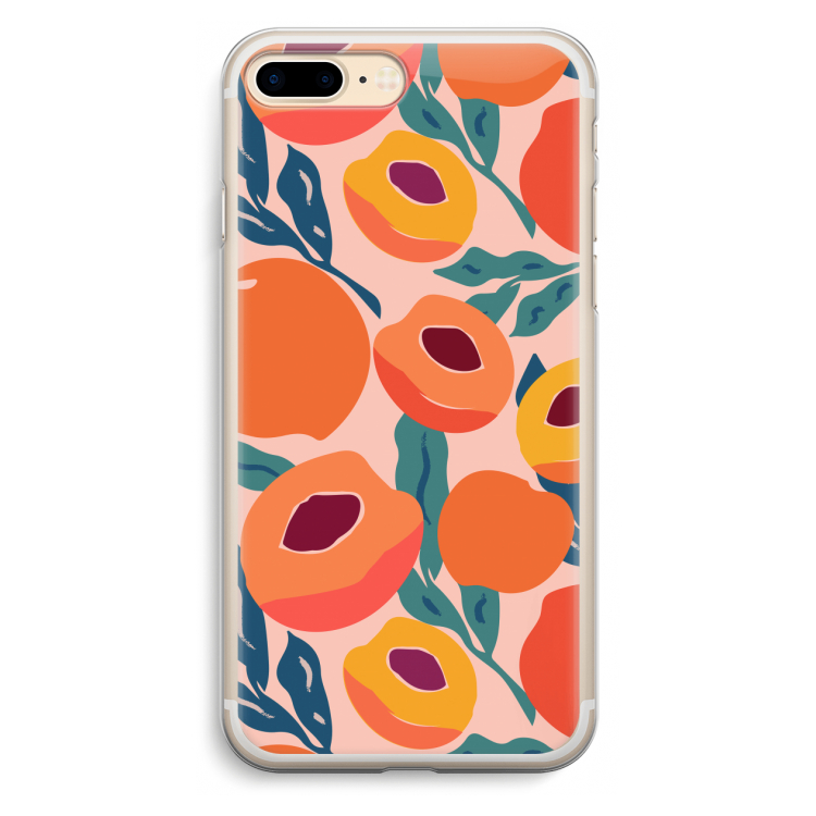 Perzik: iPhone 7 Plus Transparant Hoesje