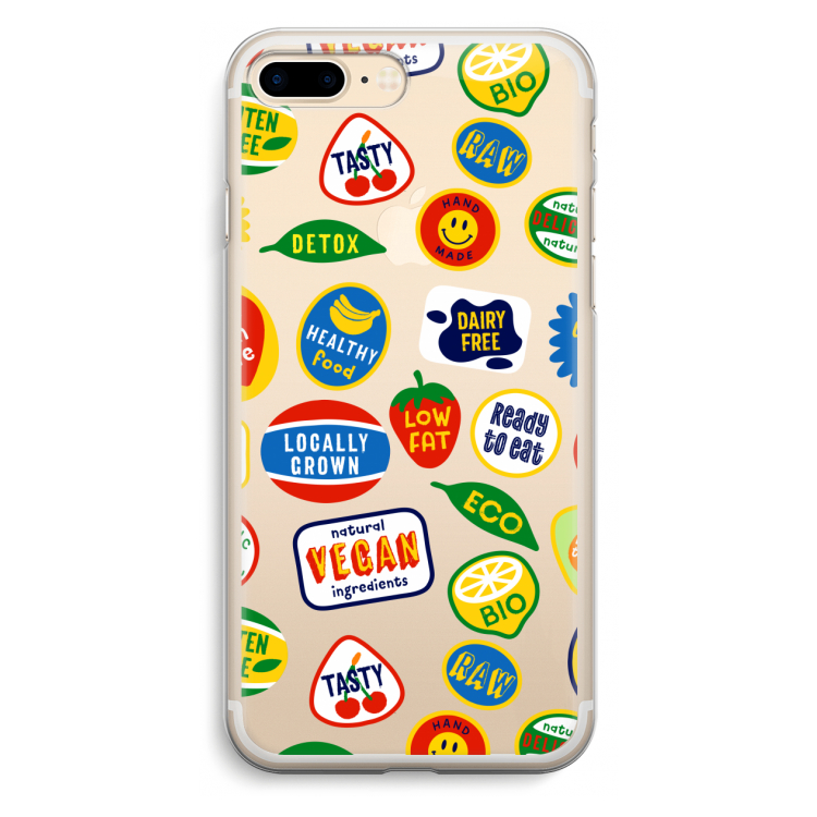 Fruitsticker: iPhone 7 Plus Transparant Hoesje