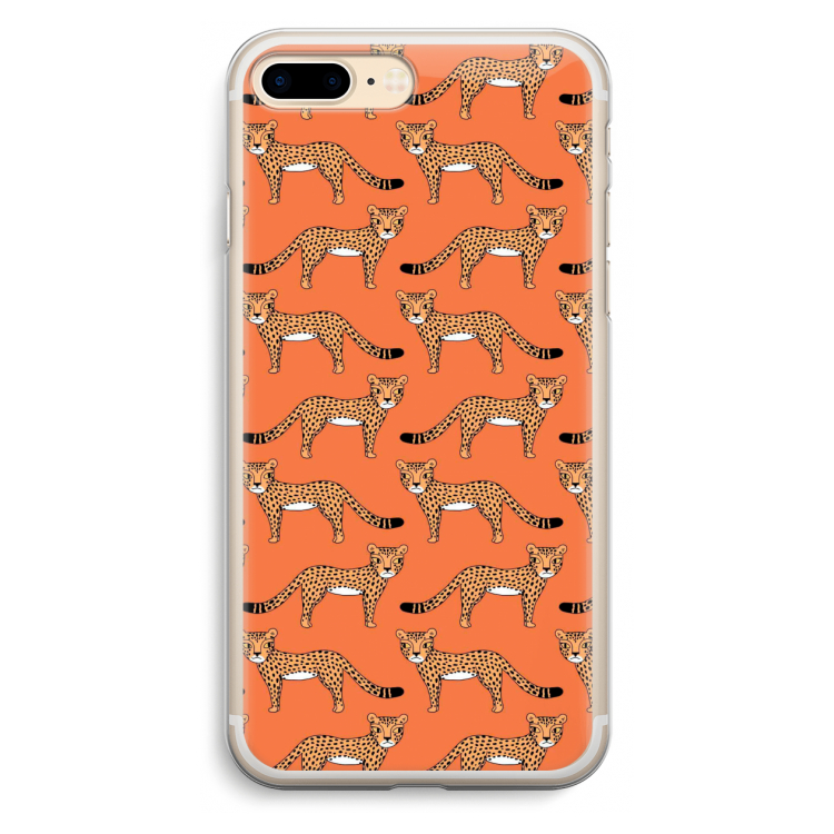 Cheetah: iPhone 7 Plus Transparant Hoesje
