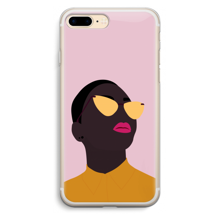 Yellow glasses: iPhone 7 Plus Transparant Hoesje