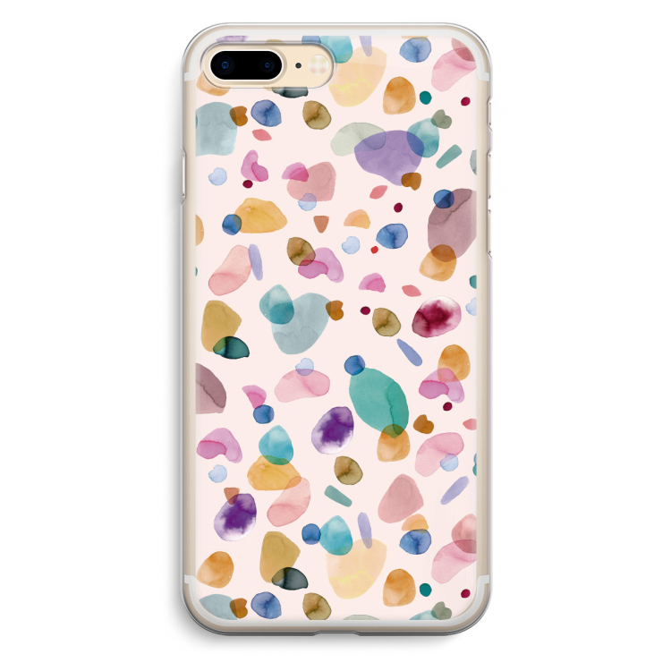 Terrazzo Memphis Pink: iPhone 7 Plus Transparant Hoesje