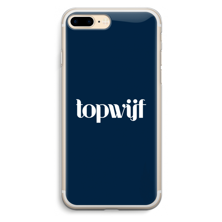 Topwijf Navy: iPhone 7 Plus Transparant Hoesje
