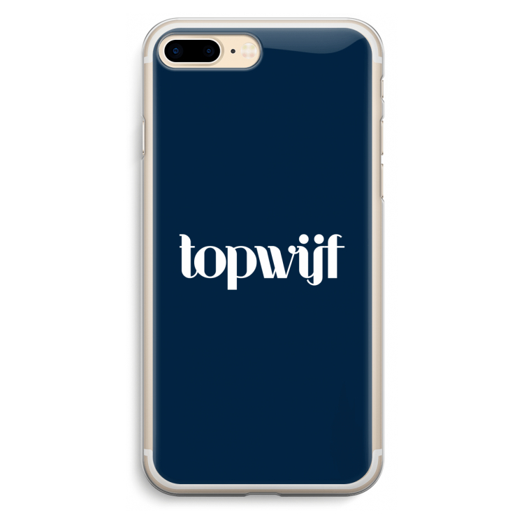 Topwijf Navy: iPhone 7 Plus Transparant Hoesje