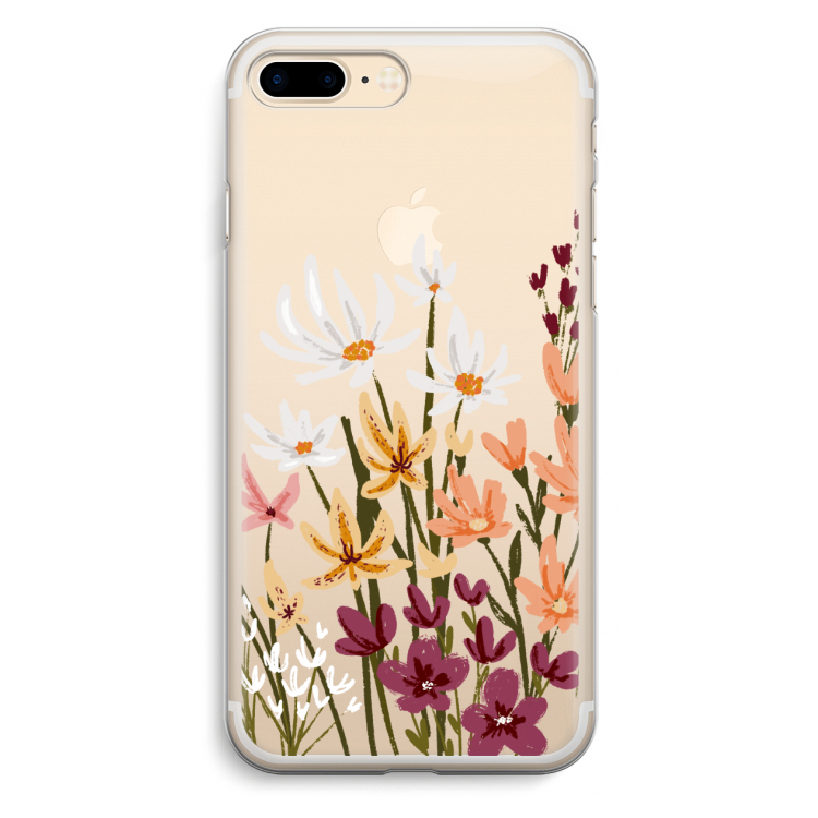 Painted wildflowers: iPhone 7 Plus Transparant Hoesje