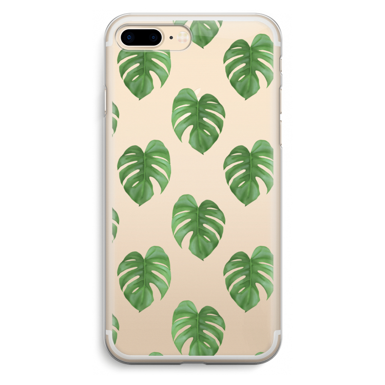 Monstera leaves: iPhone 7 Plus Transparant Hoesje