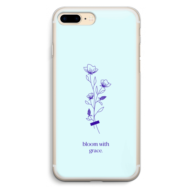 Bloom with grace: iPhone 7 Plus Transparant Hoesje