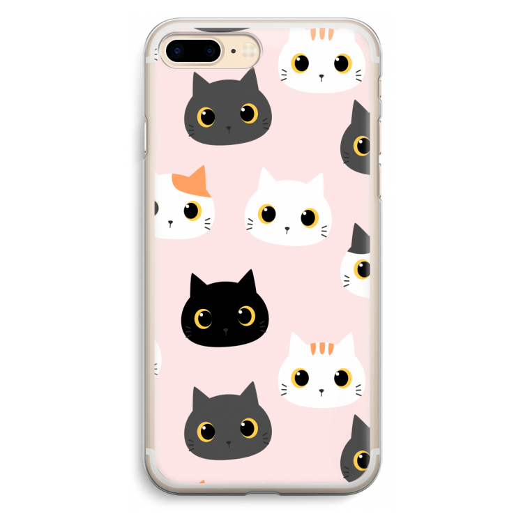 Katten: iPhone 7 Plus Transparant Hoesje
