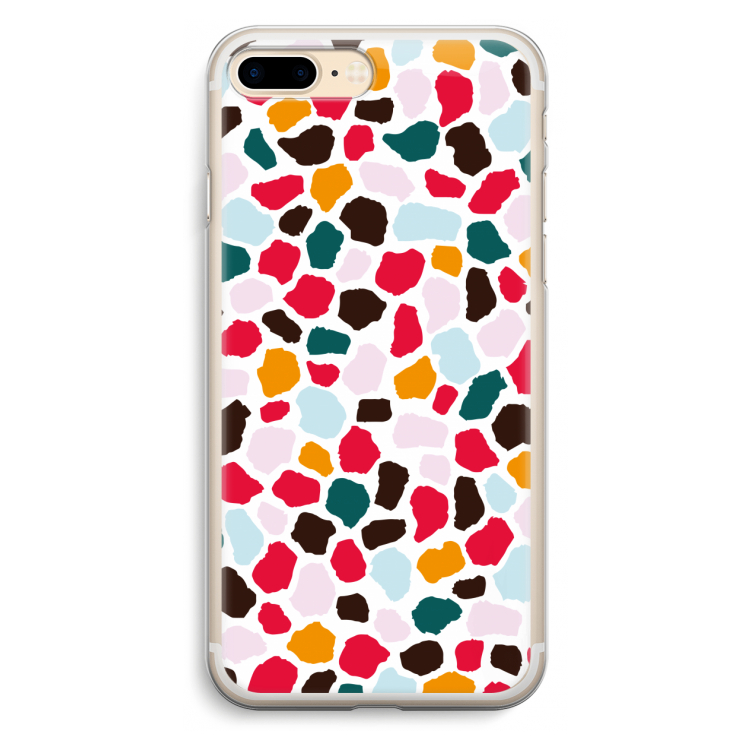 Colored Giraffe: iPhone 7 Plus Transparant Hoesje