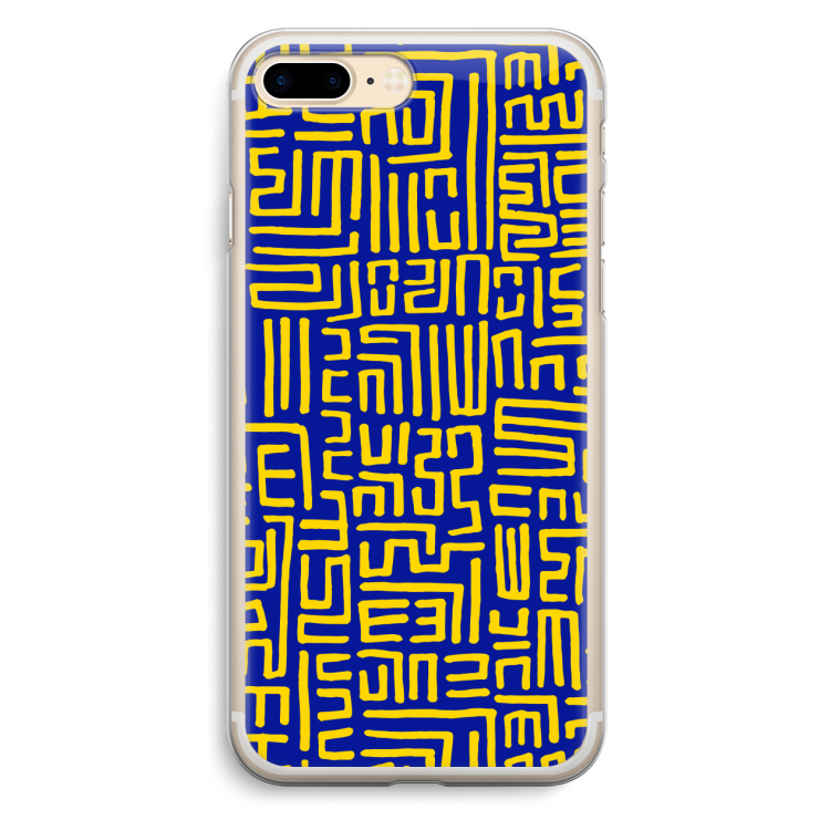 Majorelle Blue Print: iPhone 7 Plus Transparant Hoesje