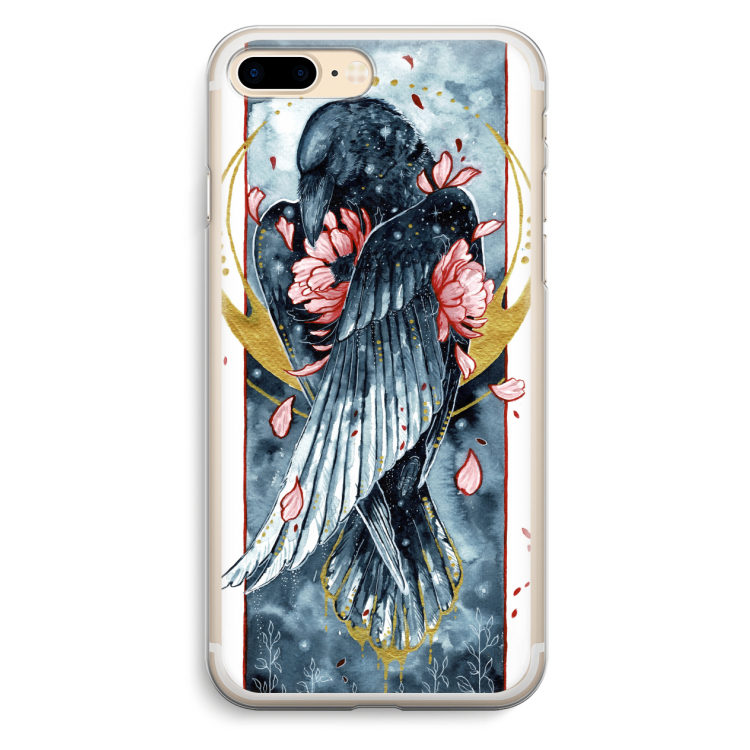 Golden Raven: iPhone 7 Plus Transparant Hoesje