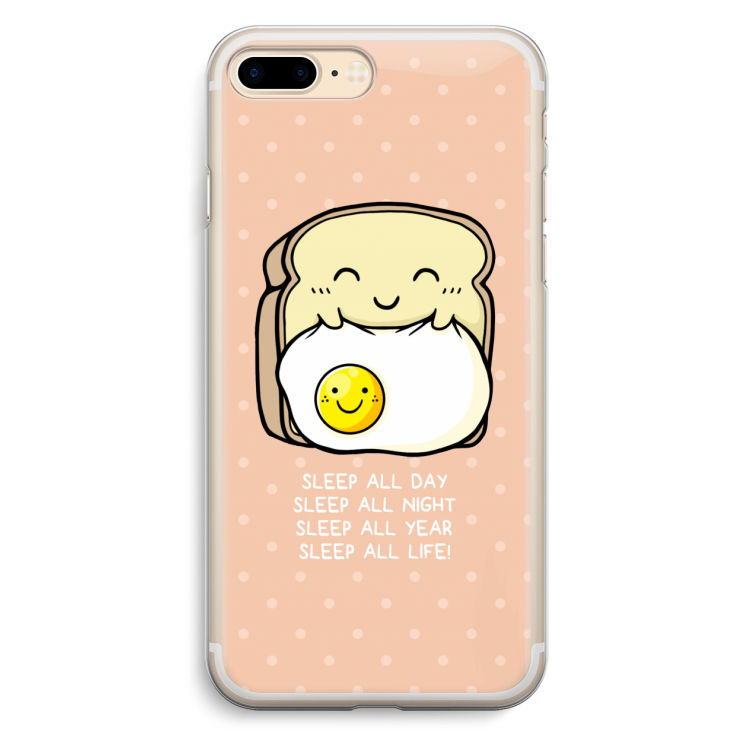 Sleep All Day: iPhone 7 Plus Transparant Hoesje