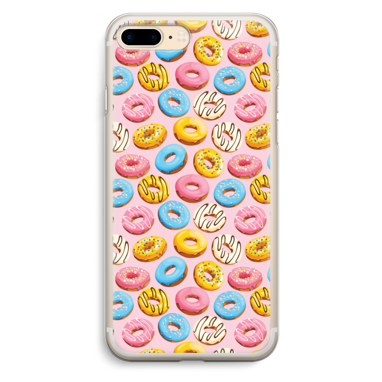 Pink donuts: iPhone 7 Plus Transparant Hoesje