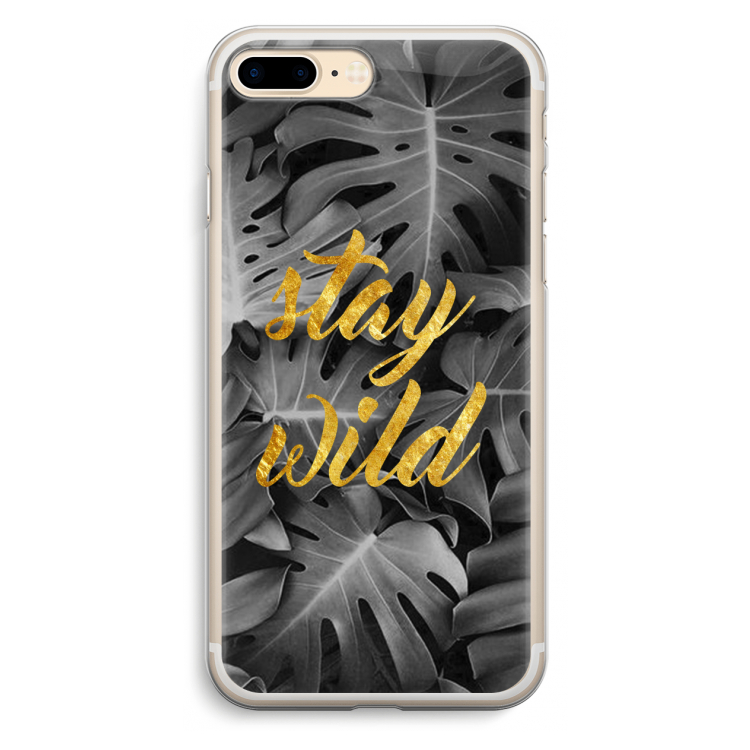 Stay wild: iPhone 7 Plus Transparant Hoesje