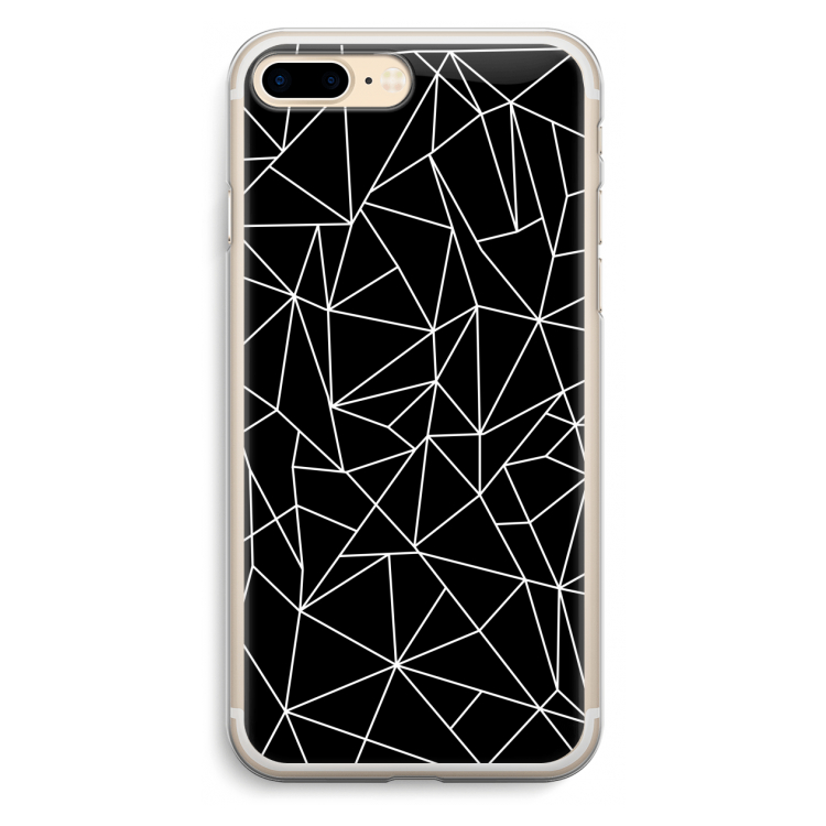 Geometrische lijnen wit: iPhone 7 Plus Transparant Hoesje