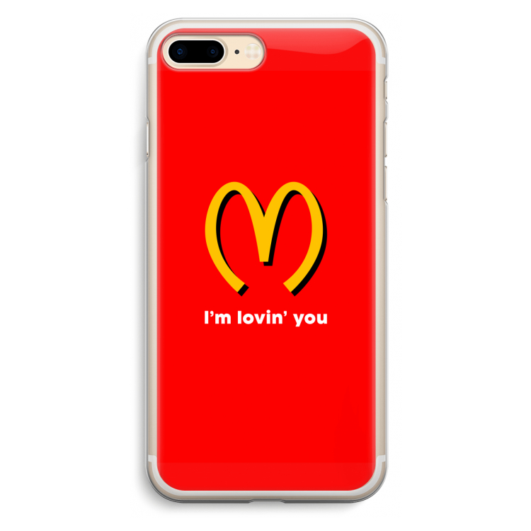 I'm lovin' you: iPhone 7 Plus Transparant Hoesje