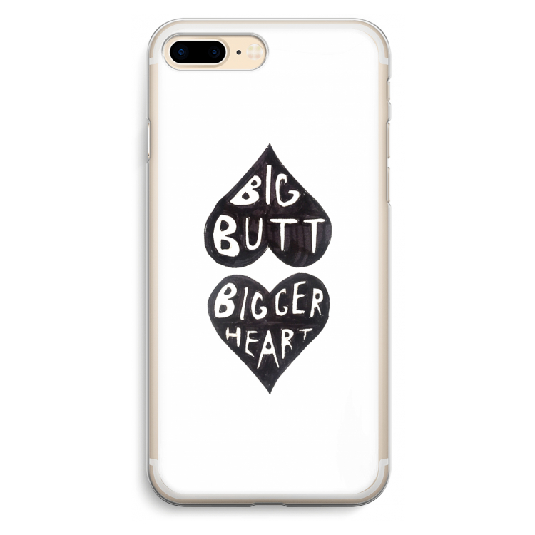 Big butt bigger heart: iPhone 7 Plus Transparant Hoesje