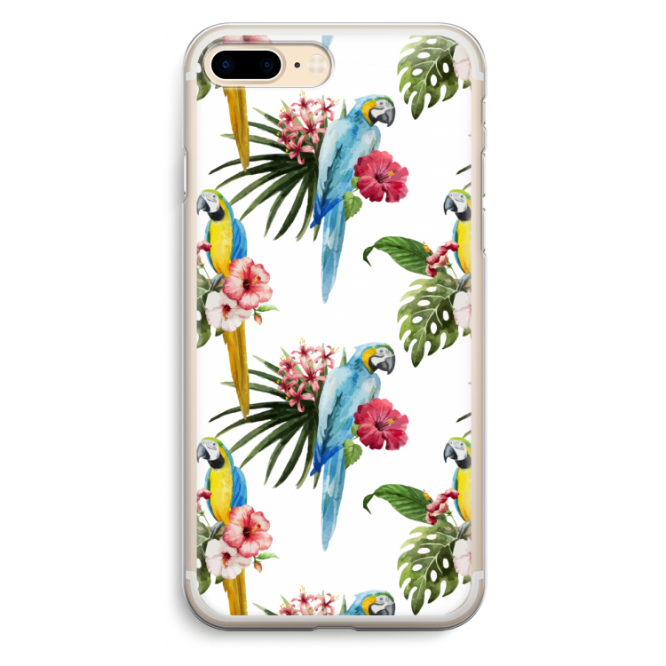 Kleurrijke papegaaien: iPhone 7 Plus Transparant Hoesje