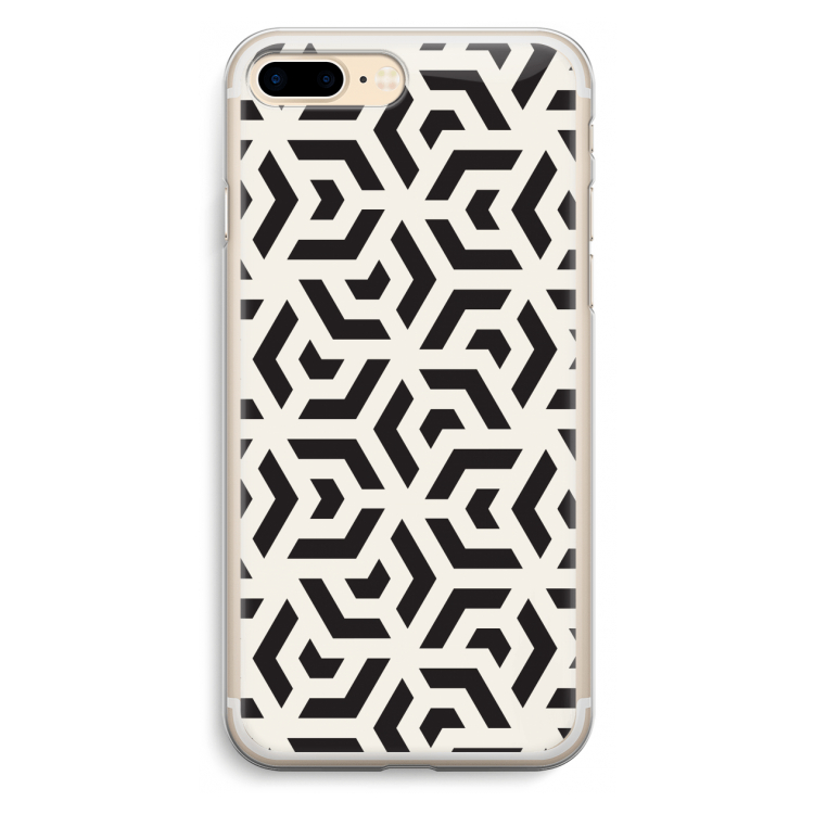Crazy pattern: iPhone 7 Plus Transparant Hoesje