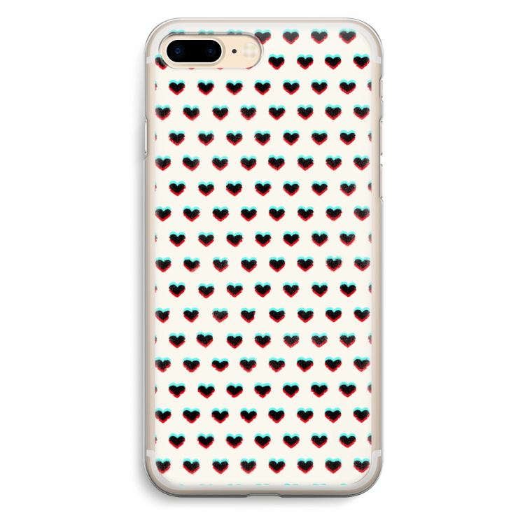 Hartjes: iPhone 7 Plus Transparant Hoesje