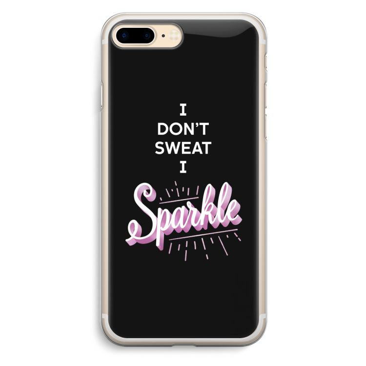 Sparkle quote: iPhone 7 Plus Transparant Hoesje