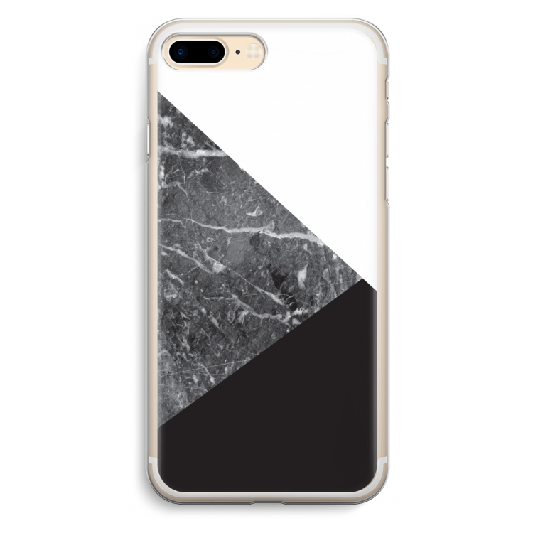 Combinatie marmer: iPhone 7 Plus Transparant Hoesje
