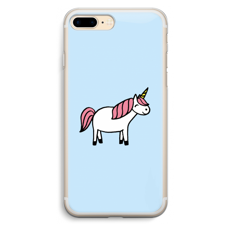 Eenhoorn: iPhone 7 Plus Transparant Hoesje