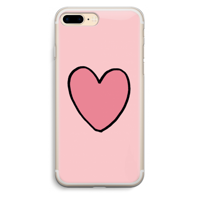 Hartje: iPhone 7 Plus Transparant Hoesje