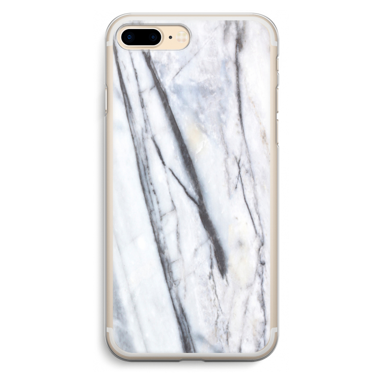 Gestreepte marmer: iPhone 7 Plus Transparant Hoesje