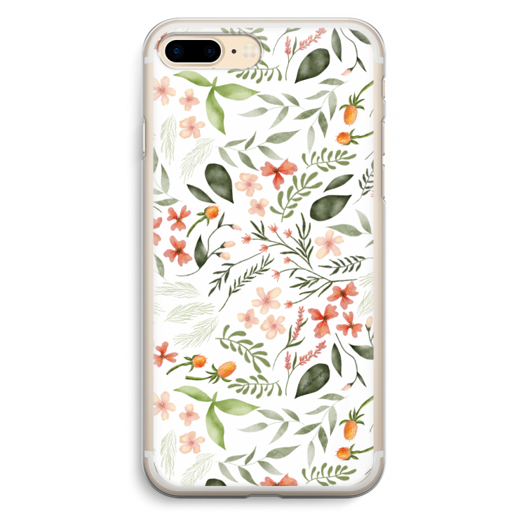 Sweet little flowers: iPhone 7 Plus Transparant Hoesje