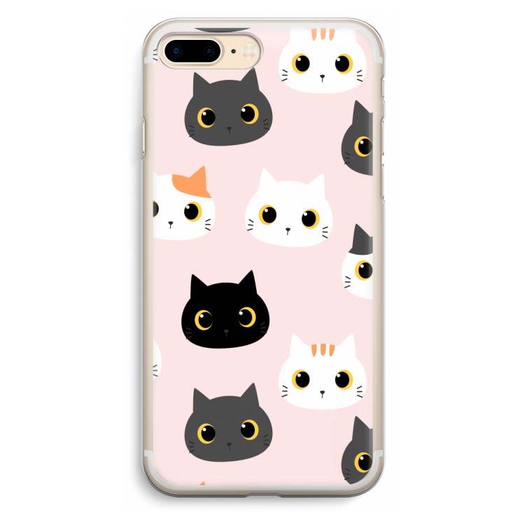 Katten: iPhone 7 Plus Transparant Hoesje