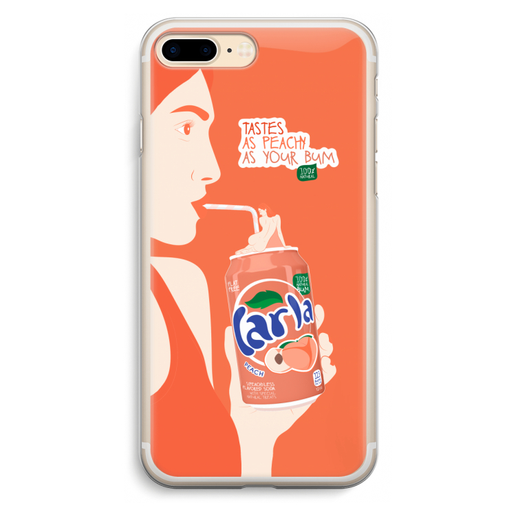 Peach please!: iPhone 7 Plus Transparant Hoesje
