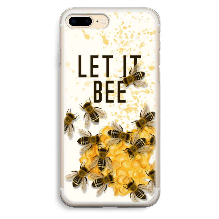 Let it bee: iPhone 7 Plus Transparant Hoesje