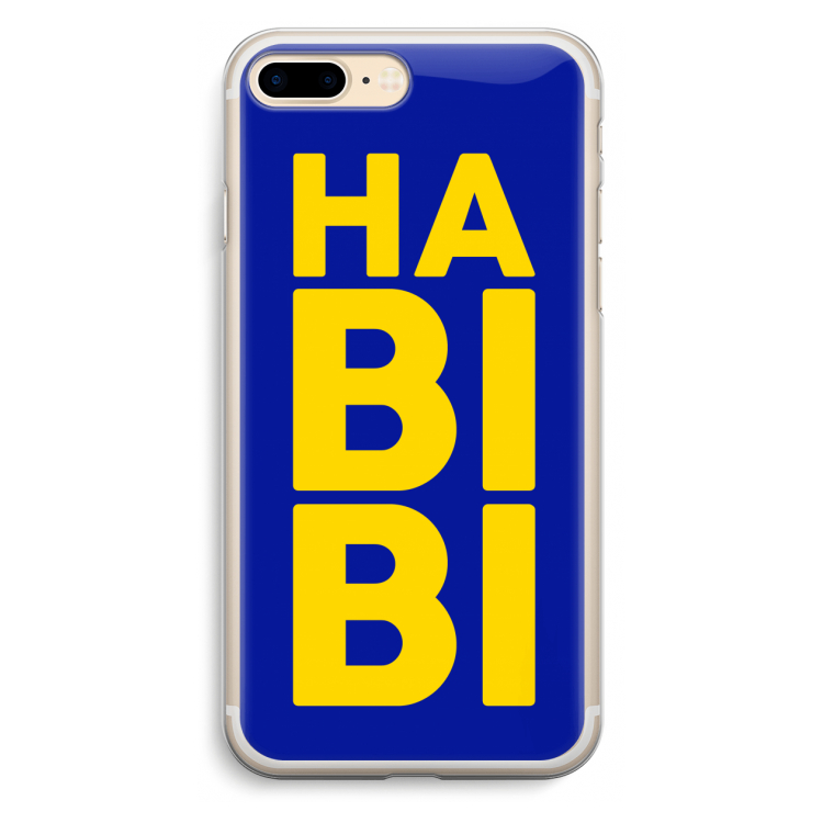 Habibi Blue: iPhone 7 Plus Transparant Hoesje