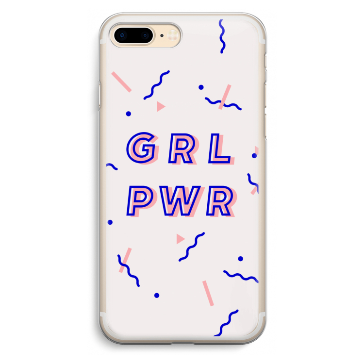 GRL PWR: iPhone 7 Plus Transparant Hoesje