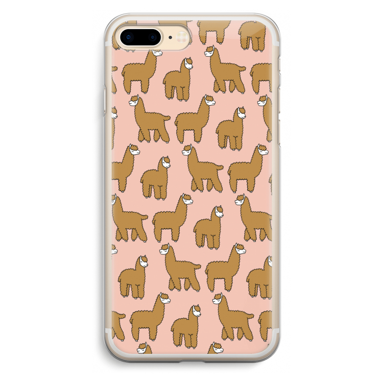 Alpacas: iPhone 7 Plus Transparant Hoesje