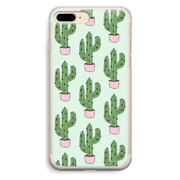 Cactus Lover: iPhone 7 Plus Transparant Hoesje