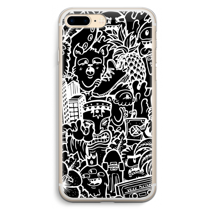 Vexx Black Mixtape: iPhone 7 Plus Transparant Hoesje